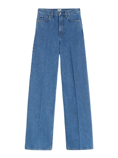 Totême Toteme Wide Leg Denim Jeans In Blue