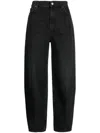 Totême High-rise Wide-leg Organic Jeans In Black