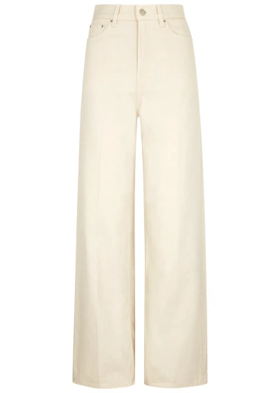 Totême Wide-leg Jeans In Ecru