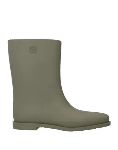 Totême Toteme Woman Ankle Boots Military Green Size 8 Rubber