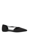 Totême Toteme Woman Ballet Flats Black Size 5 Textile Fibers In Black