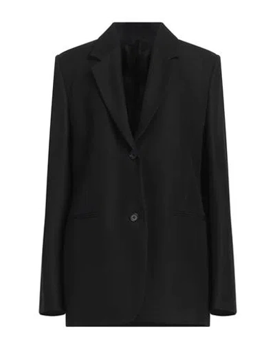 TOTÊME TOTEME WOMAN BLAZER BLACK SIZE 10 POLYESTER, WOOL