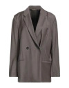 Totême Toteme Woman Blazer Taupe Size 4 Wool In Grey