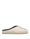 Totême Leather-trim Espadrille Slippers In Beige