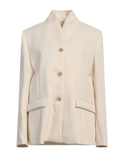 Totême Overlapped Single-breasted Blazer In Beige