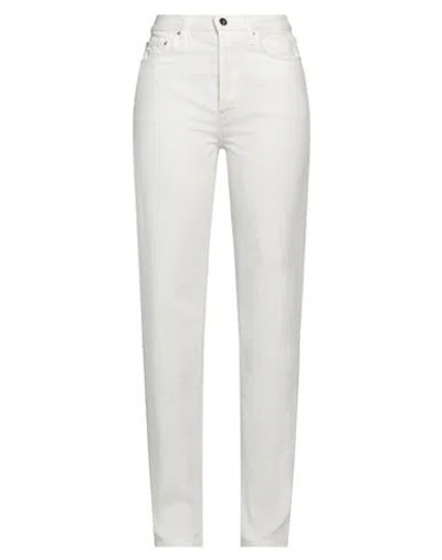 Totême Toteme Woman Jeans Off White Size 26w-32l Cotton