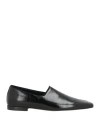 Totême Toteme Woman Loafers Black Size 8 Leather In Black
