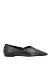 Totême The Everyday Flat Black Nappa Leather Ballerinas In Black