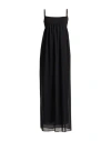 Totême Toteme Woman Maxi Dress Black Size L Polyester, Viscose, Elastane
