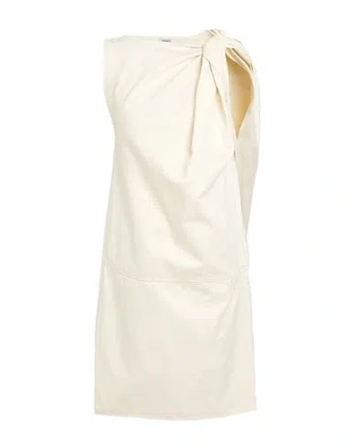 Totême Toteme Woman Midi Dress Ivory Size 10 Organic Cotton, Linen In White