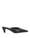 Totême The Patent 55 Pointed Mules In Black Calf Leather In Black