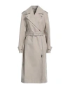 Totême Toteme Woman Overcoat & Trench Coat Beige Size 6 Organic Cotton In Beige