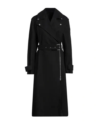 TOTÊME TOTEME WOMAN OVERCOAT & TRENCH COAT BLACK SIZE 8 ORGANIC COTTON