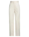 Totême Toteme Woman Pants Ivory Size 2 Organic Cotton, Linen In Neutral