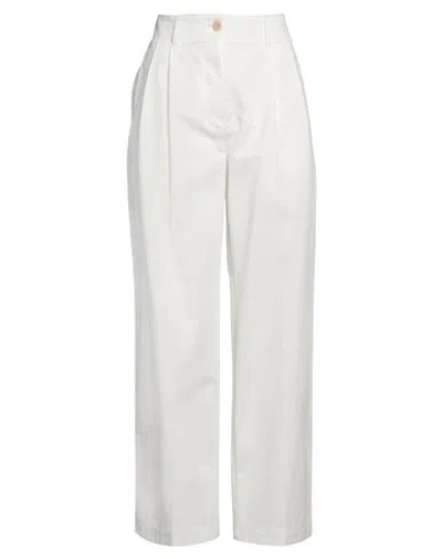 Totême Toteme Woman Pants White Size 8 Cotton
