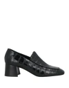 Totême Toteme The Block Heel Croc Embossed Loafer In Black