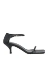 Totême The Strappy Lizard-effect Leather Sandals In Black