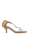 Totême Toteme Woman Sandals Sand Size 7 Leather In Neutral