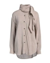 Totême Toteme Women Scarf Collar Fluid Shirt In Grey