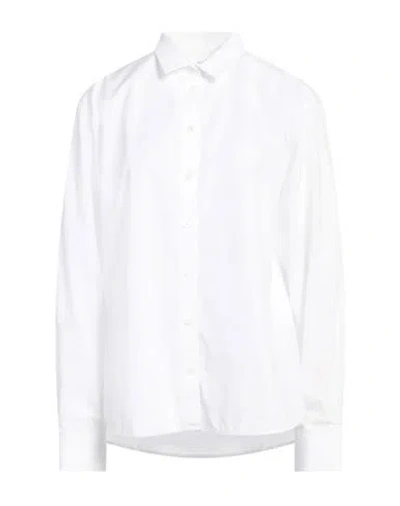 Totême Toteme Woman Shirt White Size 6 Cotton