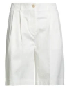 Totême Toteme Woman Shorts & Bermuda Shorts White Size 6 Organic Cotton