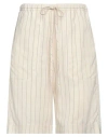 Totême Beige Relaxed Shorts In White