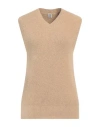 Totême Toteme Woman Sweater Beige Size M Cotton, Polyamide In Beige