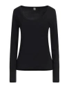 Totême Compact Wool Blend Knit Top In Black