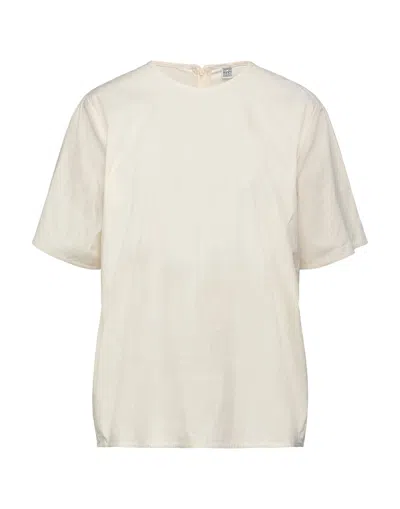 Totême Toteme Woman Top Beige Size 10 Cotton