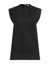 Totême Toteme Woman Top Black Size 6 Organic Cotton In Black
