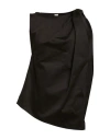 Totême Draped Cotton And Linen Top In Black