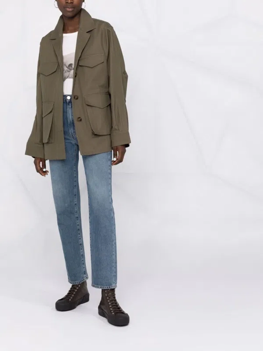 Totême Toteme Women Army Jacket In 644 Khaki Green | ModeSens