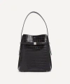 Totême Toteme Women's Belted Croc-embossed Leather Bucket Bag
