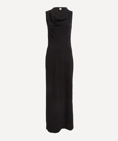 Totême Toteme Women's Black Cowl-neck Dress