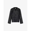 Totême Toteme Monogram Silk Twill Pajama Shirt In Black Monogram
