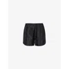 Totême Toteme Monogram Embroidered Pajama Shorts In Black Monogram