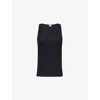 Totême Toteme Woman Tank Top Black Size L Organic Cotton, Elastane