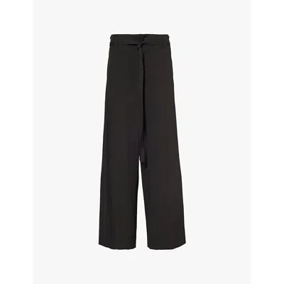 Totême Tie-waist Fluid Trousers In Black