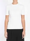 Totême Classic Ribbed T-shirt In White