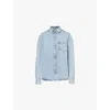 Totême Women's Blue Overshirt With Pocket Detail In Cool Blue