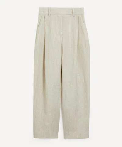 Totême Toteme Women's Deep Pleat Mist Melange Trousers