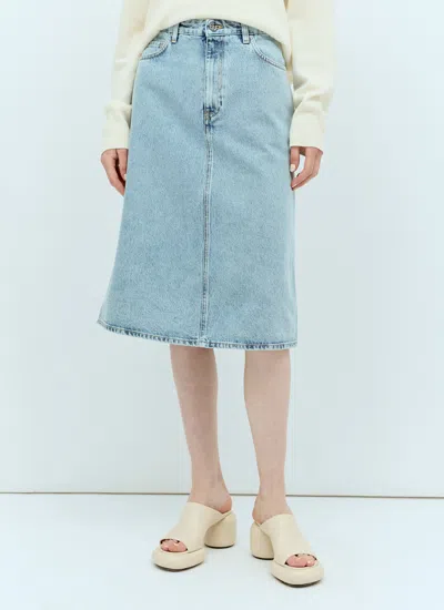 Totême Toteme Women Denim Midi Skirt In Blue