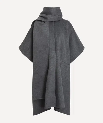 Totême Toteme Women Grey Wool Scarf Coat In Gray
