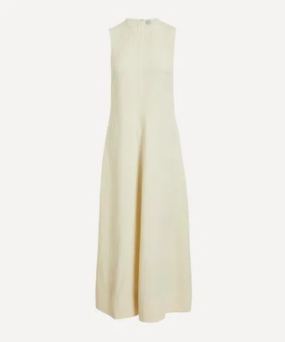 TOTÊME TOTEME WOMEN'S ECRU WOVEN STRIPE DRESS