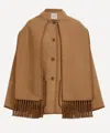 Totême Toteme Chain Stitch Wool Blend Scarf Jacket
