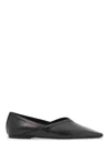 Totême The Everyday Flat Black Nappa Leather Ballerinas In Black