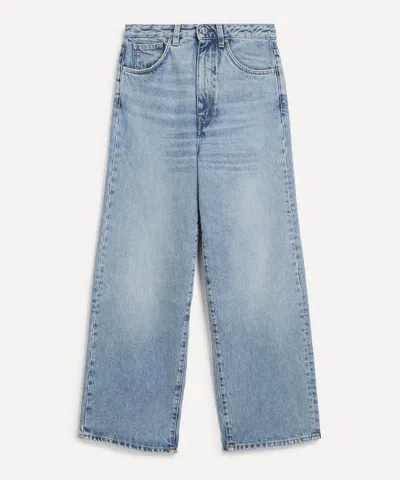Totême Toteme Women's Flare Fit Worn Blue Jeans