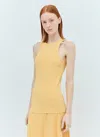 Totême Toteme Fluid Jersey Sleeveless Top In Yellow