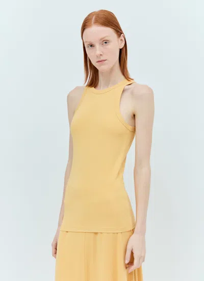 Totême Toteme Fluid Jersey Sleeveless Top In Yellow