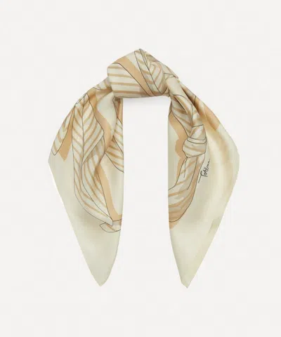 Totême Toteme Women's Knotted Monogram Silk Scarf